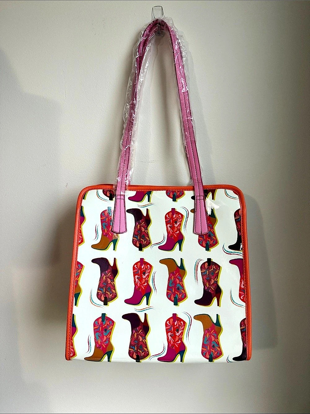 Catchfly Studio Western Cowboy Boot Print Tote Bag